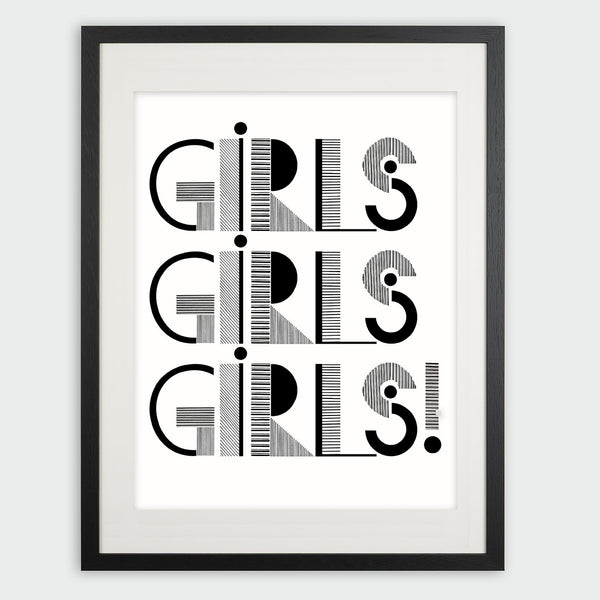 "GIRLS GIRLS GIRLS" Giclée Print