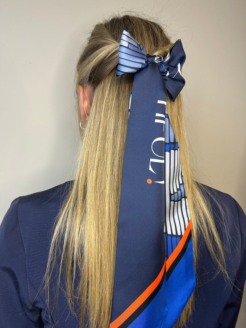 "Be-You-tiful!" Twilly scarf Blue colour way