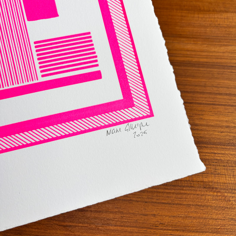 "LOVE" NEON PINK SCREEN PRINT