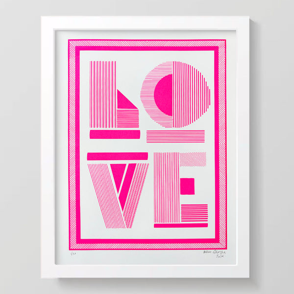 "LOVE" NEON PINK SCREEN PRINT