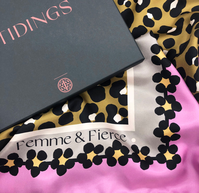 Femme & Fierce- Sexy Pink & Gold - Tidings Scarves