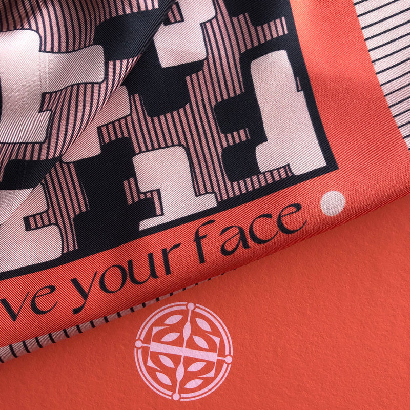 I LOVE YOUR FACE - CORAL - Tidings Scarves